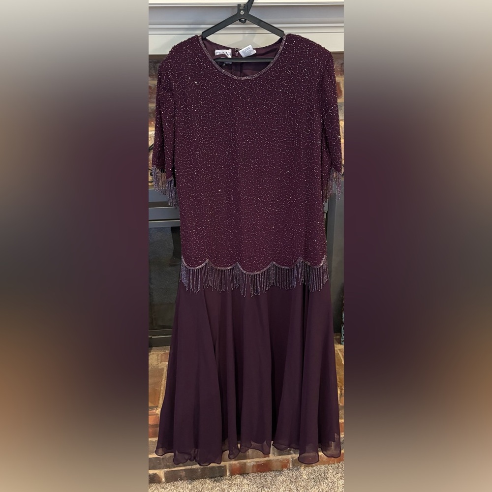 142. Carina by Barry Lee Beaded Maxi Dress 2X